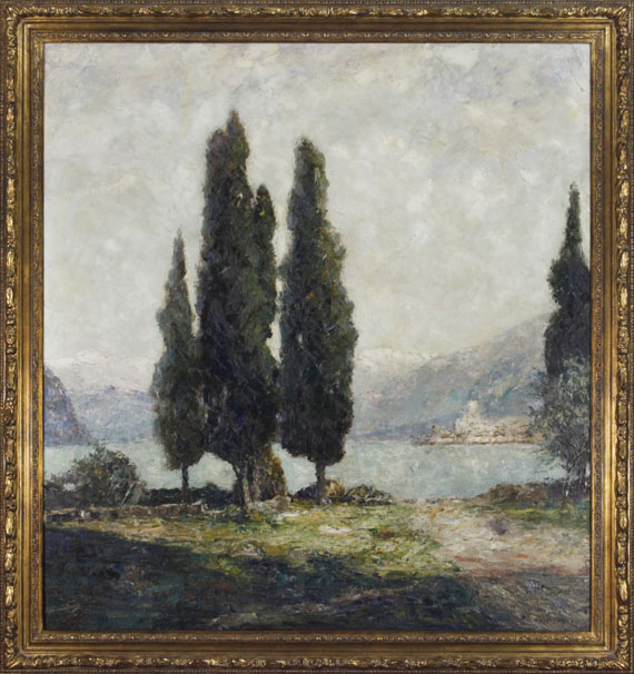 Otto Pippel - Blick auf Malcesine am Gardasee