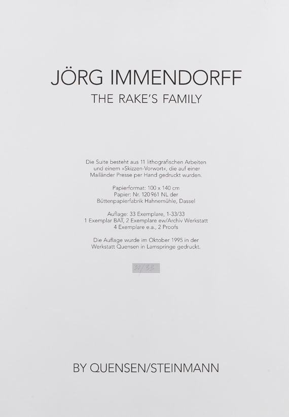 Jörg Immendorff - The Rake´s Family - Weitere Abbildung