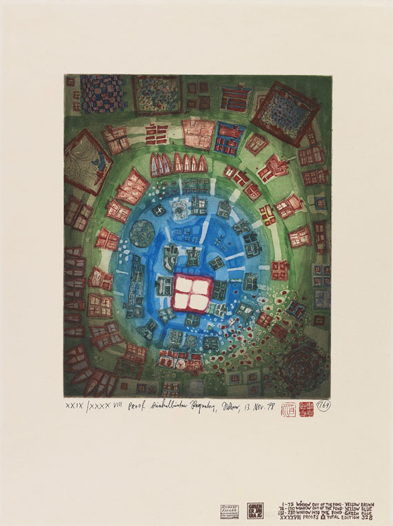 Friedensreich Hundertwasser - Window out of the pond - window into the pond