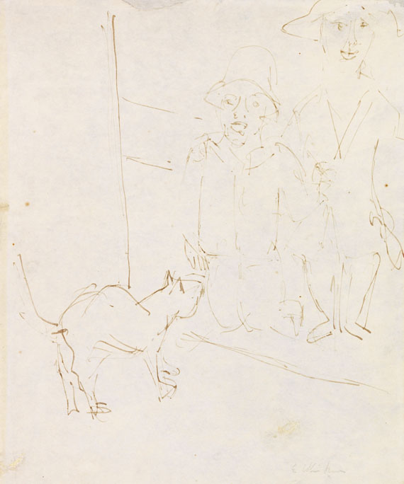 Ernst Ludwig Kirchner - Zwei Kinder mit Katze