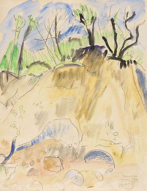 Erich Heckel, Bäume am Kliff