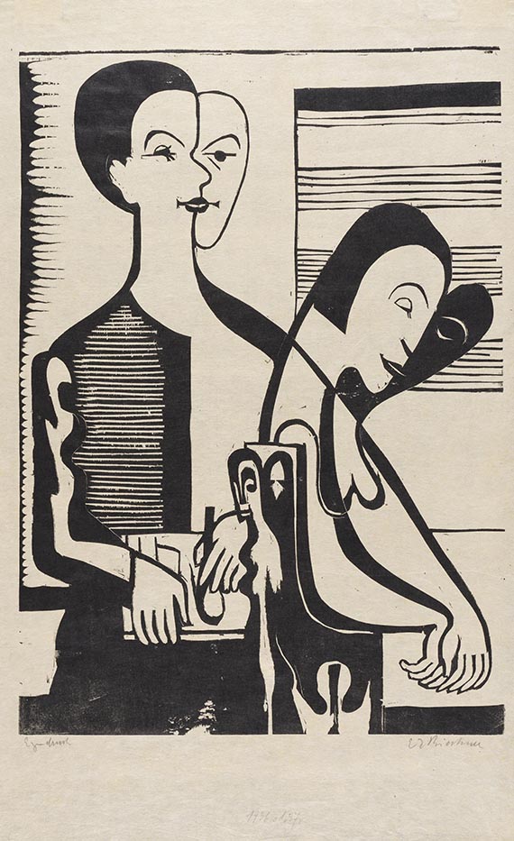 Ernst Ludwig Kirchner, Selbstbildnis mit Erna