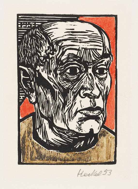 Erich Heckel - Kopf (Selbstbildnis)