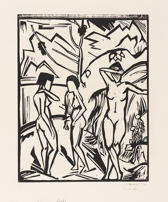 Erich Heckel - Drei Frauen am Wasser (Drei Mädchen)