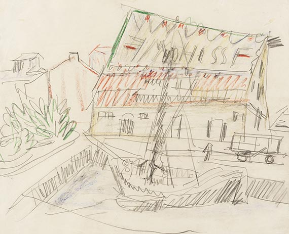 Ernst Ludwig Kirchner, Bootshafen auf Fehmarn
