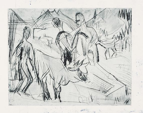 Ernst Ludwig Kirchner - Kuh am Brunnen