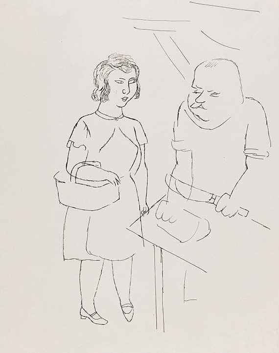 George Grosz - Beim Fleischer