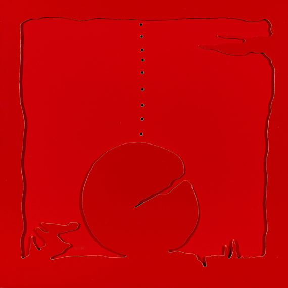 Lucio Fontana - Concetto Spaziale - Teatrino (rosso)