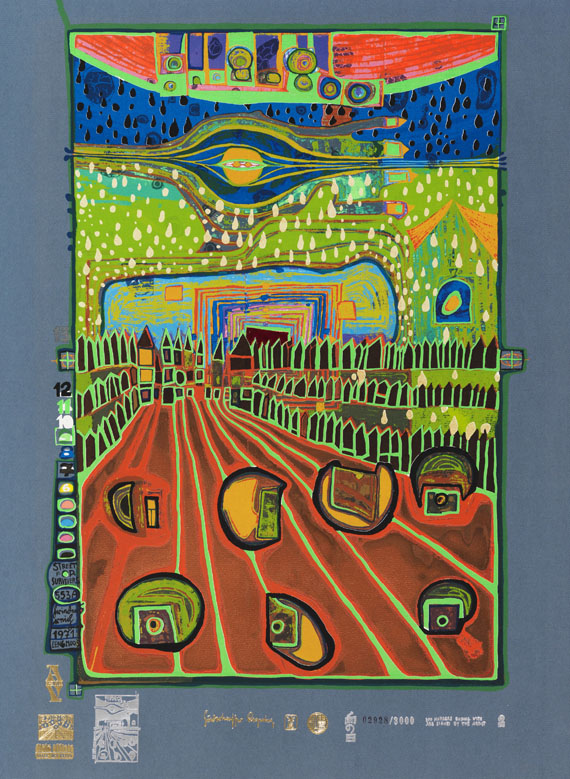 Friedensreich Hundertwasser - Regentag (Look at it on a rainy day) - Weitere Abbildung