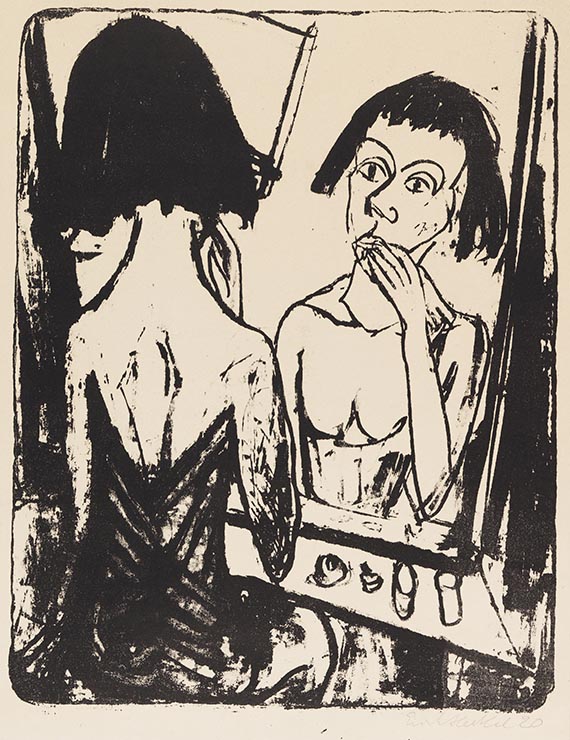 Erich Heckel - Vorm Spiegel (Asta Nielsen)