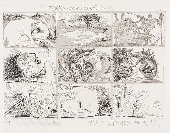 Pablo Picasso - Sueno y mentira de Franco - Planches I et II - Weitere Abbildung