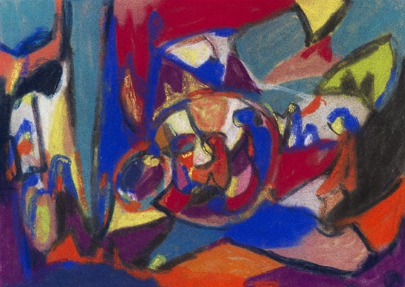 Adolf Hölzel, Komposition (Anbetung)