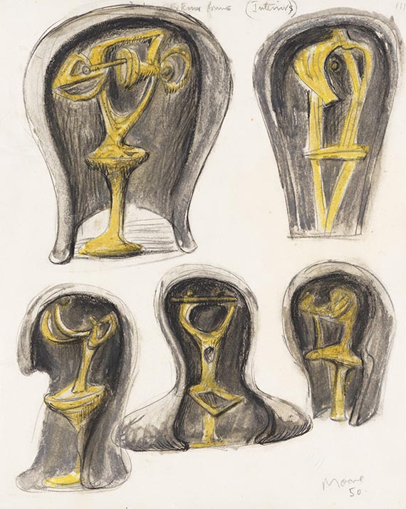 Henry Moore, Helmet Heads: Exterior Forms (Interior)