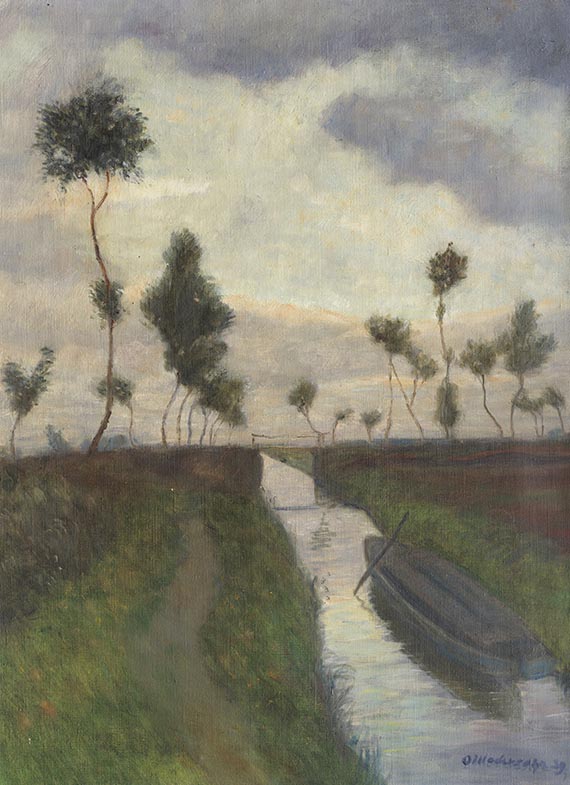 Otto Modersohn - Abend am Moorkanal
