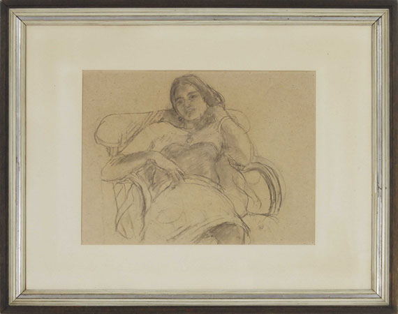 Karl Hofer - Exotische Frau im Sessel - Rahmenbild