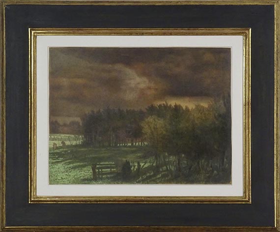 Richard Oelze - Landschaft bei Worpswede - Rahmenbild