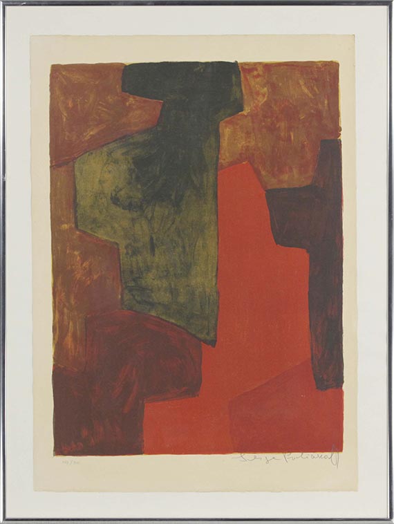 Serge Poliakoff - Komposition in Orange und Grün - Rahmenbild