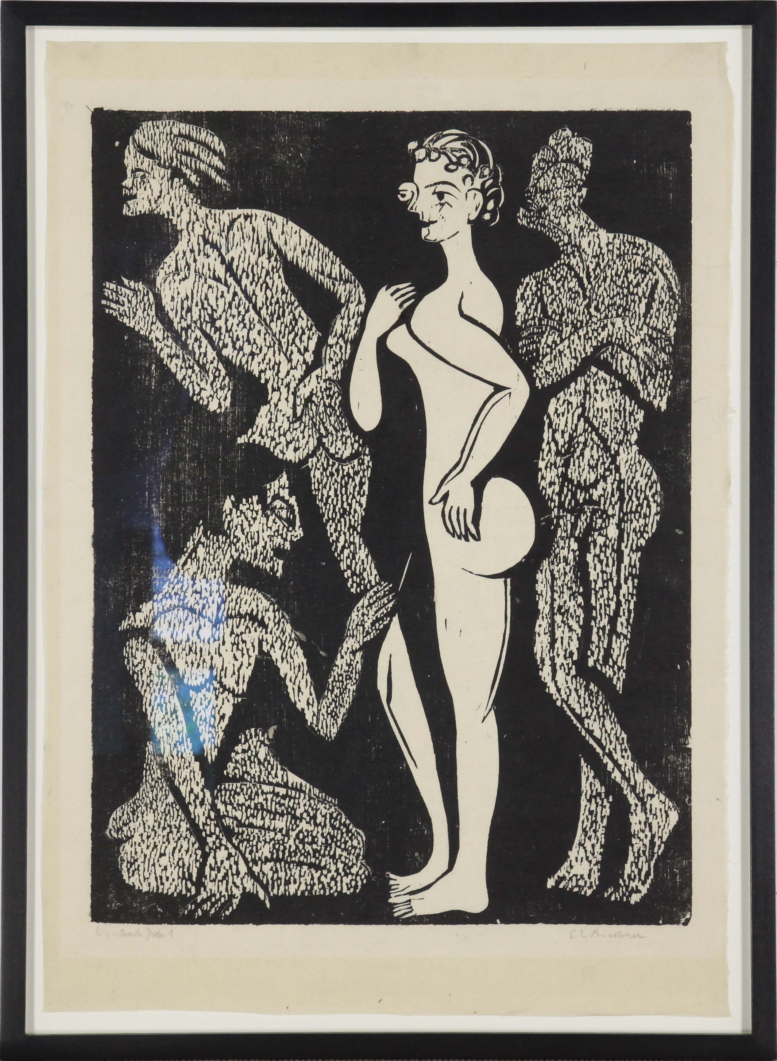 Ernst Ludwig Kirchner - Die Frau und die Männer - Rahmenbild