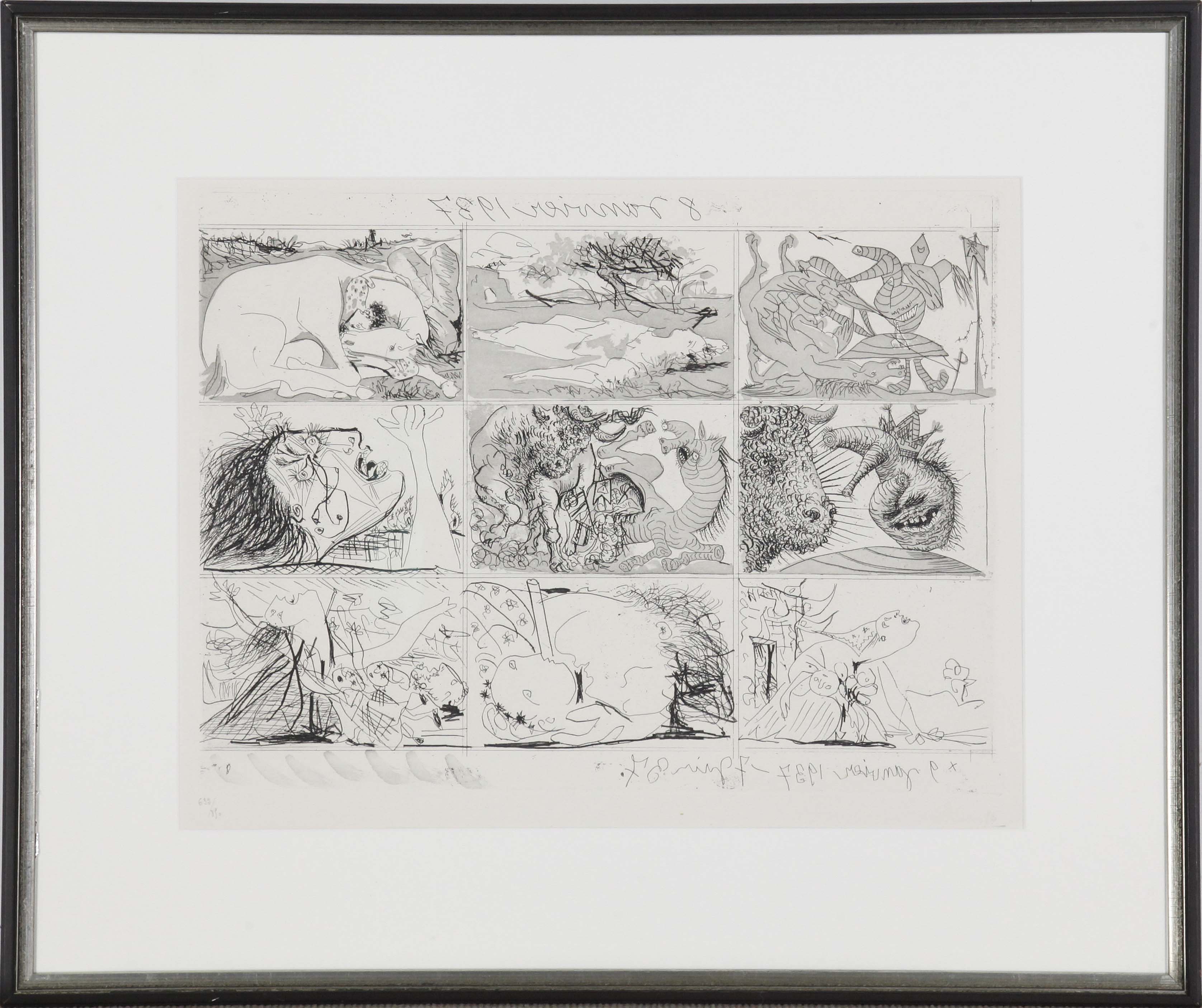 Pablo Picasso - Sueno y mentira de Franco - Planches I et II - Rahmenbild