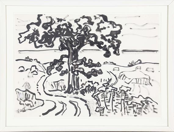 Karl Schmidt-Rottluff - Große Eiche an der See - Rahmenbild