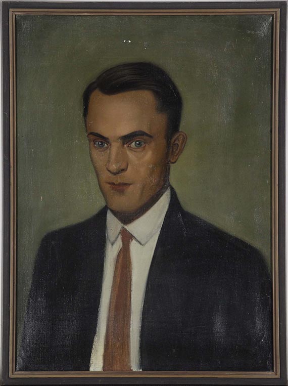 Georg Scholz - Porträt Erwin Hildinger - Rahmenbild