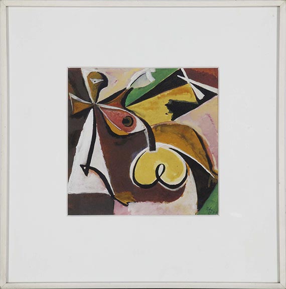 Ernst Wilhelm Nay - Figurale - Sitzende - Rahmenbild