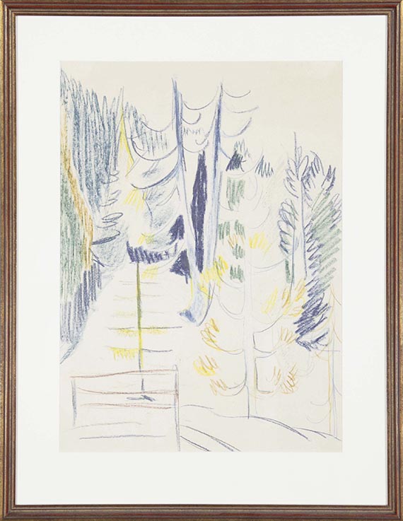 Ernst Ludwig Kirchner - Tannen - Rahmenbild