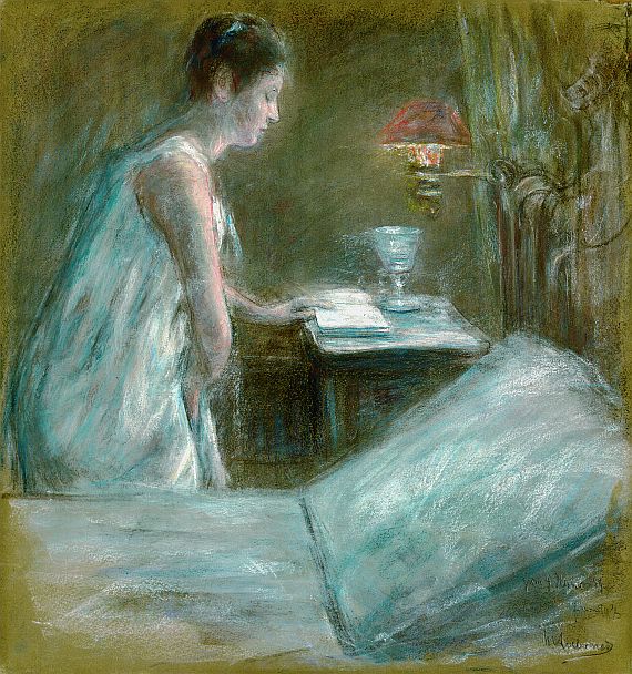 Max Liebermann - Mädchen im Négligé