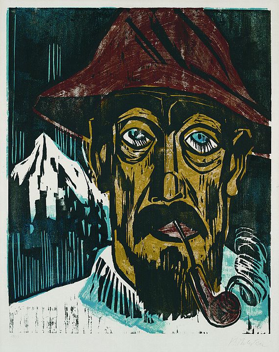 Hermann Max Pechstein - Rauchender Schweizer