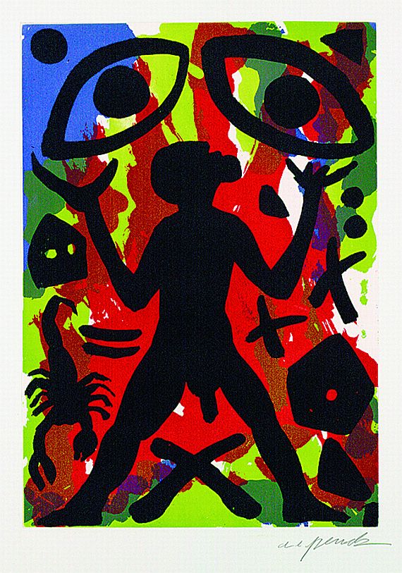 A.R. (d.i. Ralf Winkler) Penck - Energiefeld mit Skorpion