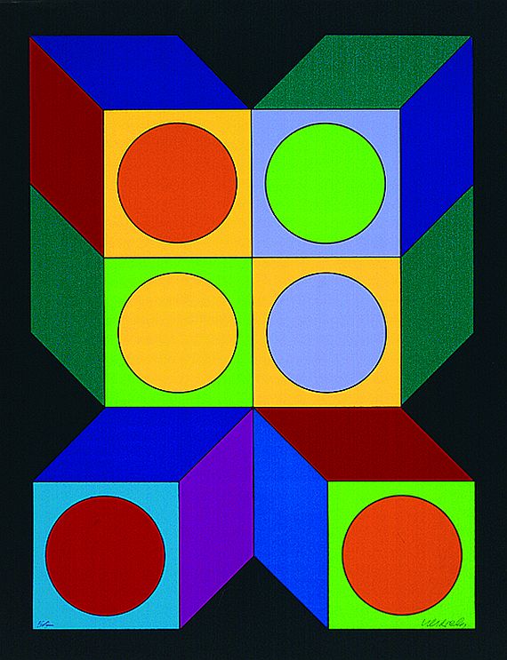 Victor Vasarely - Hexa V