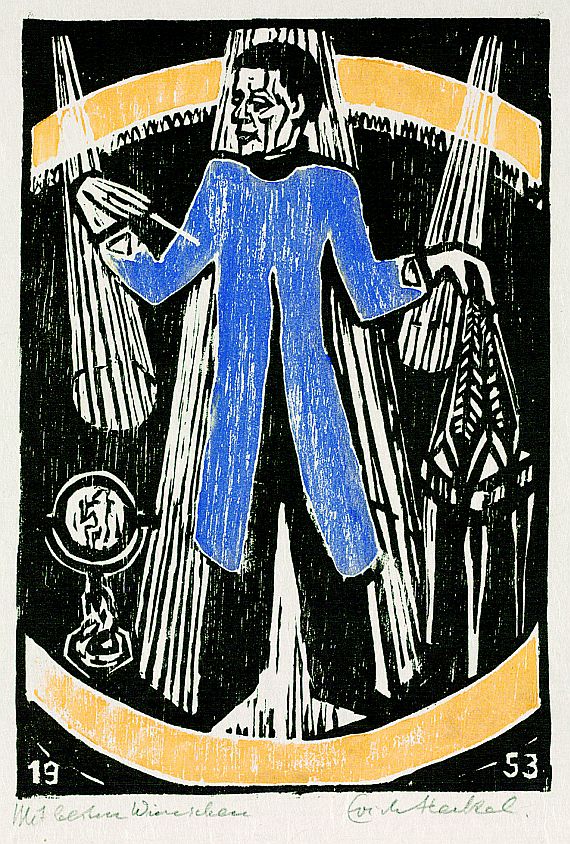 Erich Heckel - 2 Bll.: Zauberer. Steuermann