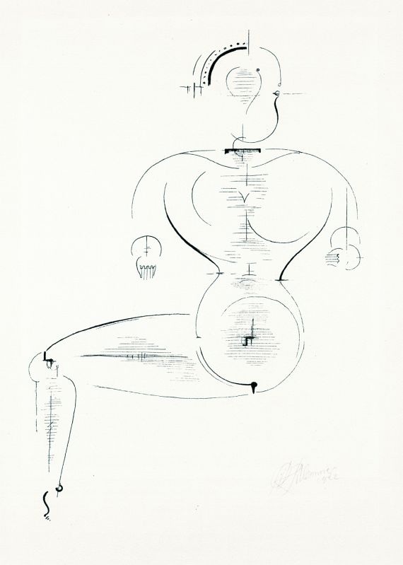 Oskar Schlemmer - Figur H 2 (Figur von der Seite)