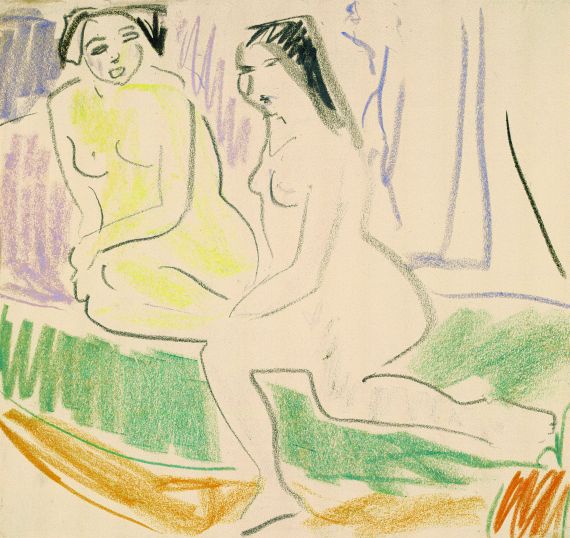 Ernst Ludwig Kirchner - Zwei weibliche Akte im Atelier