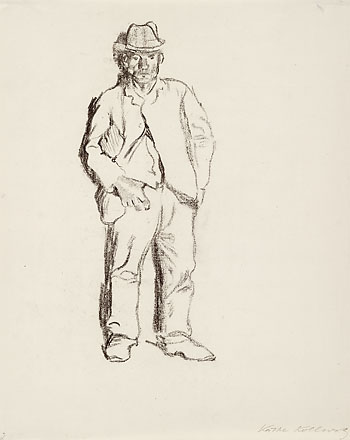 Käthe Kollwitz - Stehender Mann mit Hut