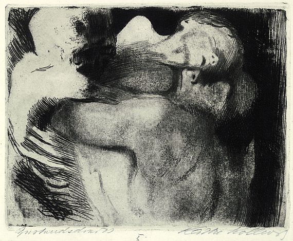 Käthe Kollwitz - Tod und Frau um das Kind ringend