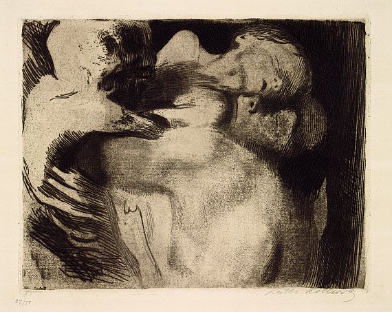 Käthe Kollwitz - Tod und Frau um das Kind ringend