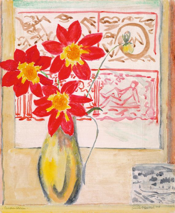 Erich Heckel - Dahlienblüten