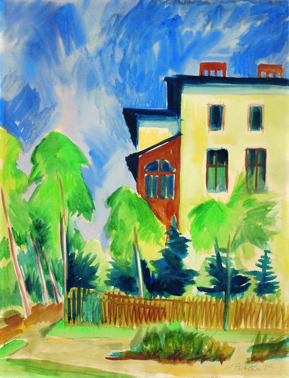 Hermann Max Pechstein - Haus mit Garten