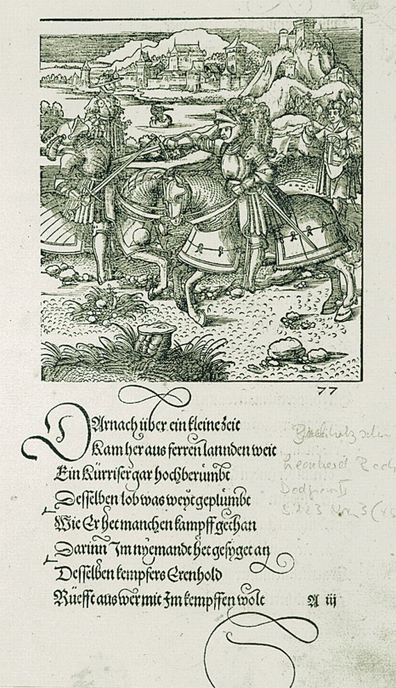 Leonhard Beck - 4 Bll.: Buchholzschnitte aus Pfinzing "Theuerdanck"