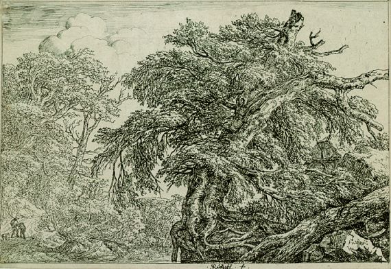 Jakob Isaacksz van Ruisdael - Zwei Bauern mit ihrem Hund