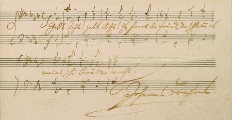   - Johannes Brahms. Autograph