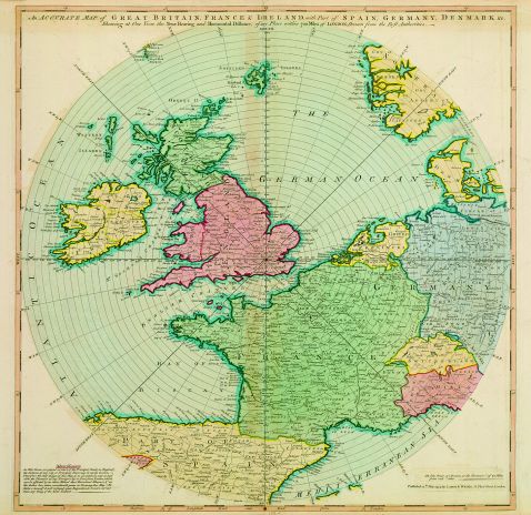 Großbritannien - An accurate map of Great Britain, France & Ireland.