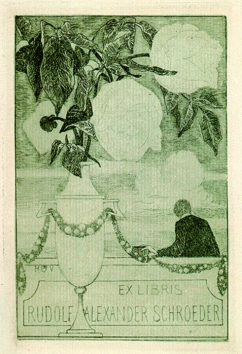 Heinrich Vogeler - Exlibris Rudolf Alexander Schröder