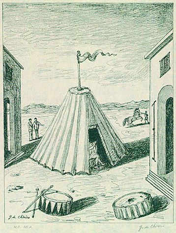Giorgio de Chirico - 2 Bll.: Solitudine della gente di circo. La cavallerizza