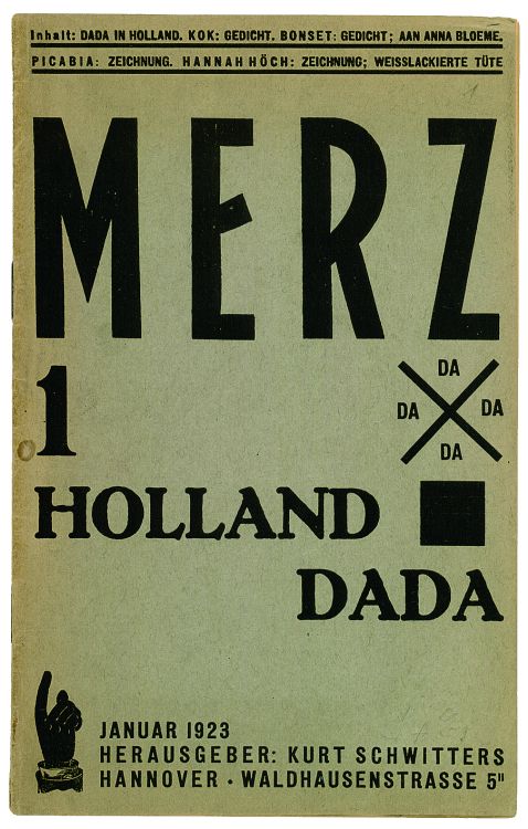 Kurt Schwitters - Merz 1. Holland Dada. 1923.