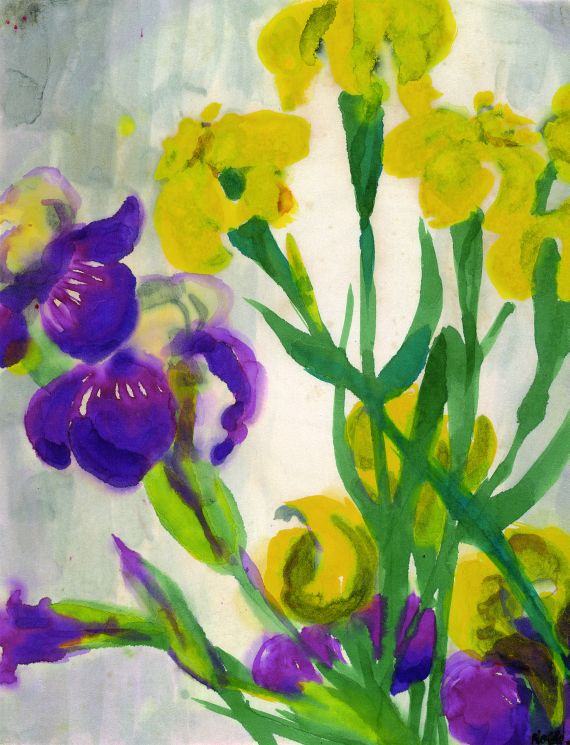 Emil Nolde - Gelbe und blaue Iris