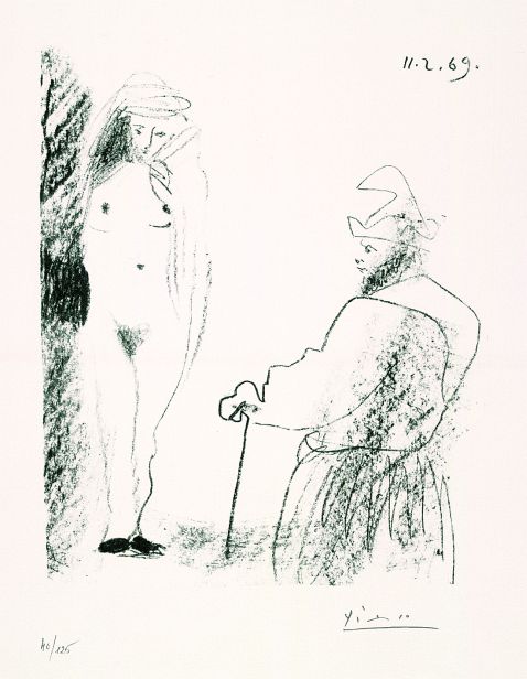 Pablo Picasso - Femme nue et Homme à la Canne