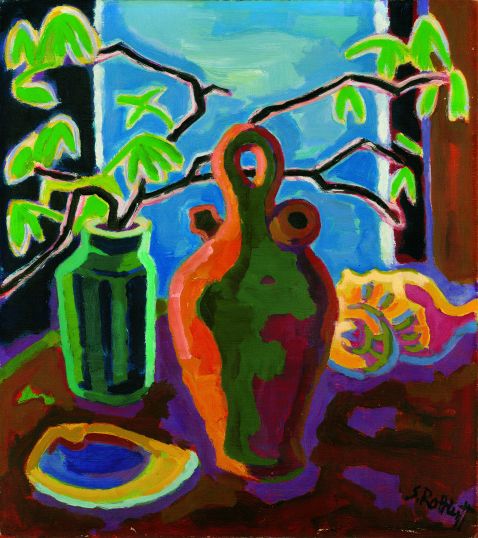 Karl Schmidt-Rottluff - Stilleben mit Kastanienzweig