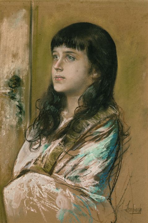Franz von Lenbach - Mädchenporträt
